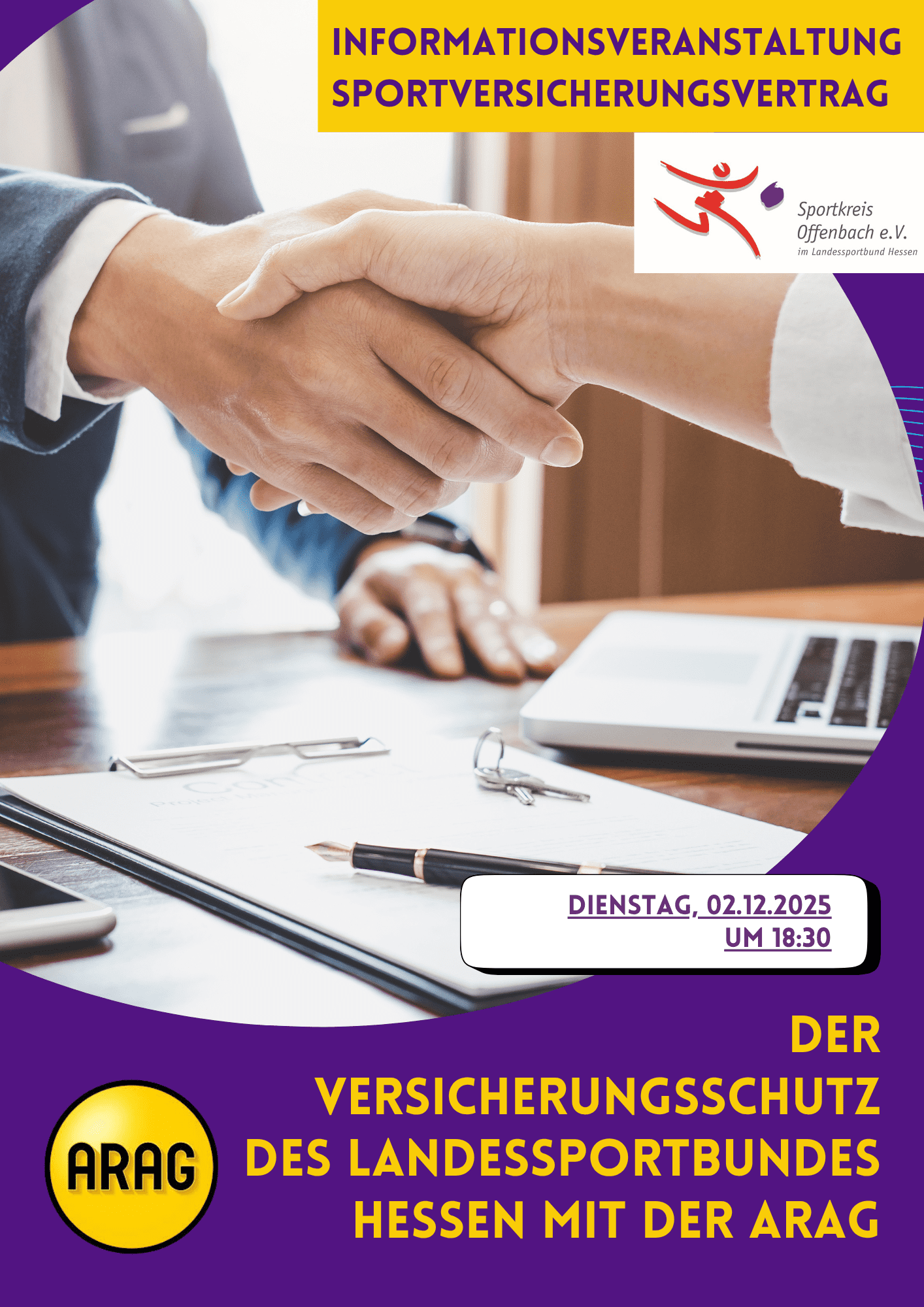 Informationsveranstaltung Sportversicherungsvertrag